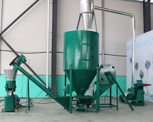 Ligne de production de granulés d'aliments pour animaux combinée 60-1000 kg/h avec moulin à granulés à matrice plate, machine de traitement d'aliments pour poulets à 2 rouleaux, broyeur, mélangeur et convoyeur - Product Image 5