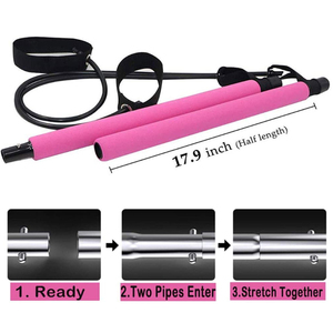 Casa Yoga Pilates Workout Kit Bar, <span class=keywords><strong>2</strong></span> Látex Exercício Banda de Resistência com Laço Pé - Product Image 3