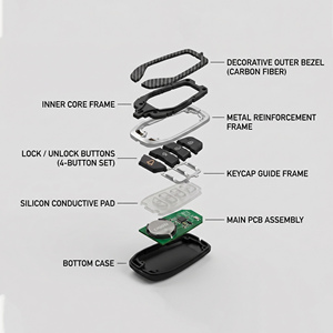 Control Remoto <span class=keywords><strong>de</strong></span> Alarma para Auto <span class=keywords><strong>con</strong></span> Código Variable E696 HCS301 Anti-clonación - Product Image 5