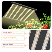 Lampe de culture LED haute efficacité 480W, 6 barres, spectre complet, 2,8 µmol/J, lampe à économie d'énergie pour plantes de jardin d'intérieur