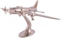 Modèle d'avion moderne en aluminium sur support, petite figurine d'avion en métal moulé sous pression, objet décoratif de collection aéronautique, cadeau