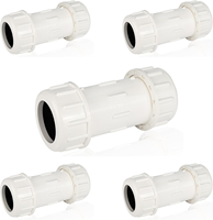 Raccord de compression en PVC de 1 à 1/4 pouces pour une réparation rapide des tuyaux et une connexion facile