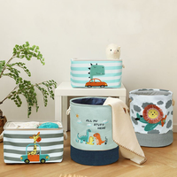 Cesta de lavandería de cedro estilo Cottagecore con diseño de animales y flores, organizador plegable para ropa, juguetes y libros de niños y niñas, para baño, caja de juguetes