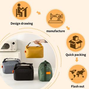 Large Capacity Insulated <b>Lunch</b> Bag - Thickened Foil Thermal Meal Tote with Handles for Work & Commute - Product Image 5