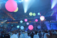 Ballon de foule gonflable en PVC avec lumière LED, vente chaude 2025, grand ballon de foule gonflable, ballon de foule pour la décoration de scène