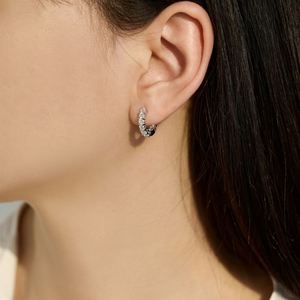 Dylam Classic Design Top High Jewel 925 Sterling <b>Silver</b> D VVS1 Moissanite Stone Eternity Hoop <b>Clip</b>-on Earrings for Women Daily - Product Image 3