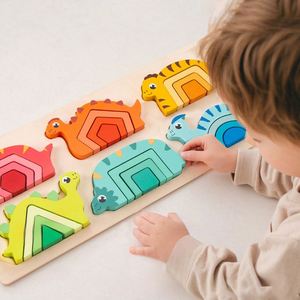 Mi Primer Rompecabezas de Dinosaurios Geométricos Montessori para Niños Pequeños, con Beneficios Educativos, Regalo Perfecto - Product Image 2