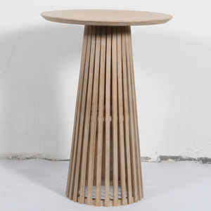 طاولة خشبية بتصميم جديد شريط لحفلات الزفاف Renatl طاولة خشبية مستديرة مضلطة - Product Image 4