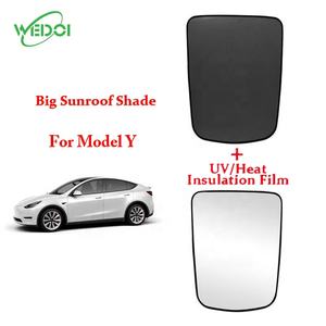 Tetto apribile per Tesla modello Y auto ombrelloni <span class=keywords><strong>colori</strong></span> con pellicola di isolamento termico per auto parasole parasole tapparelle per bambini - Product Image 2