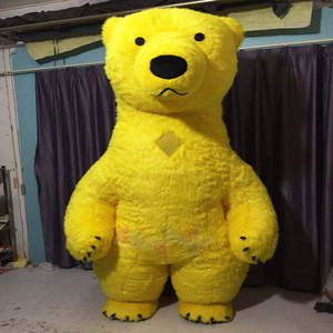 Disfraz de Mascota de Oso Polar Inflable Gigante, Traje Peludo para Adultos, Ideal para Inauguraciones de Centros Comerciales, Festivales de Hielo y Desfiles Callejeros - Product Image 4