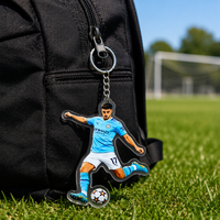 Porte-clés en acrylique imprimé double face avec figurine humanoïde de la star du football Ronaldo, cadeau pour les fans de sport, fabriqué en Chine