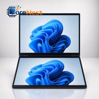 Portátil CoreNest de 14 Pulgadas con Pantalla Dual, Intel Celeron N6805, 8GB/16GB/32GB de RAM, Pantalla Táctil Dual, YOGA 2 en 1, Plegable, para Negocios