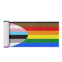 Chemin de table personnalisé à motif LGBTQIA, imprimé sur le thème de l'arc-en-ciel gay, adapté à la table à manger à la maison et à la décoration du comptoir de cuisine pour les fêtes