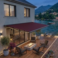 Auvent rétractable en aluminium motorisé ou manuel, cassette intégrale pour terrasse, jardin, protection contre les UV et la pluie