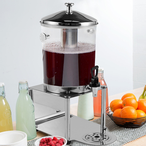 Dispensador de bebidas de 1 o 2 tanques de plástico con soporte de acero inoxidable para el hogar, Bar, restaurante y fiesta, Enfriador de cerveza de jugo de agua fría - Product Image 2