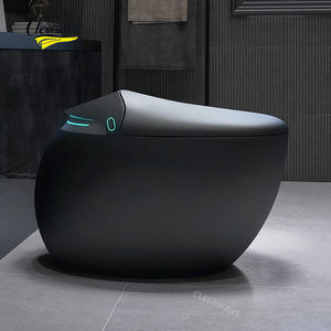 Venta caliente inteligente gris y negro WC inodoro autolimpiante agradable Control remoto inteligente baño inodoro forma de cuenco alargado - Product Image 6