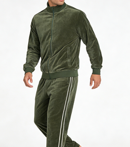Completo <span class=keywords><strong>Tuta</strong></span> Sportiva Personalizzata da Uomo in Poliestere e Nylon, Traspirante con <span class=keywords><strong>Pantaloni</strong></span> a Vita Elastica, Leggera in Velluto per Primavera - Product Image 3