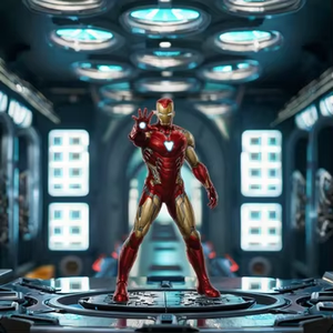 Model Figur Aksi Superhero Dengan Armor Merah Emas dan Fitur Lampu di Dada, Sendi yang Dapat Digerakkan untuk Kolektor dan Pajangan - Product Image 3