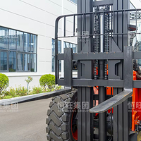 Chariot élévateur diesel HengWang 1,5 tonne, 2 tonnes, 3 tonnes, 5 tonnes à quatre roues motrices avec triple mât et levage libre complet pour empilage de foin