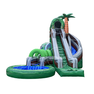 Ngoài Trời Lớn Cây Cọ Xanh <span class=keywords><strong>Inflatable</strong></span> Rotary <span class=keywords><strong>Slide</strong></span> Thương Mại Giá Rẻ <span class=keywords><strong>Inflatable</strong></span> Nước Trượt Với Hồ Bơi Cho Trẻ Em - Product Image 1