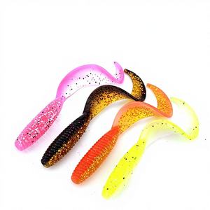 เหยื่อตก<span class=keywords><strong>ปลา</strong></span>แบบนิ่ม 15 ถุง/30 ขวด รสกุ้ง <span class=keywords><strong>หาง</strong></span>เกลียวสองสี แบบลูยา พร้อมเบ็ดตกปลาแบบนิ่ม - Product Image 1