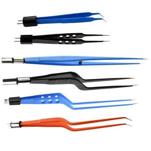 Pinza bipolare a baionetta forcipe bipolare AHA Nylon nero rivestito antiaderente L: punta 20cm 1mm - Product Image 6