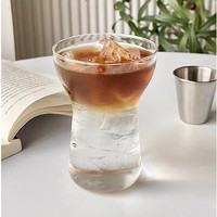 Vaso Transparente de Vidrio de Borosilicato de Alta Calidad Estilo INS de 400 ml para Fiestas, Café Helado, Desayuno, Leche