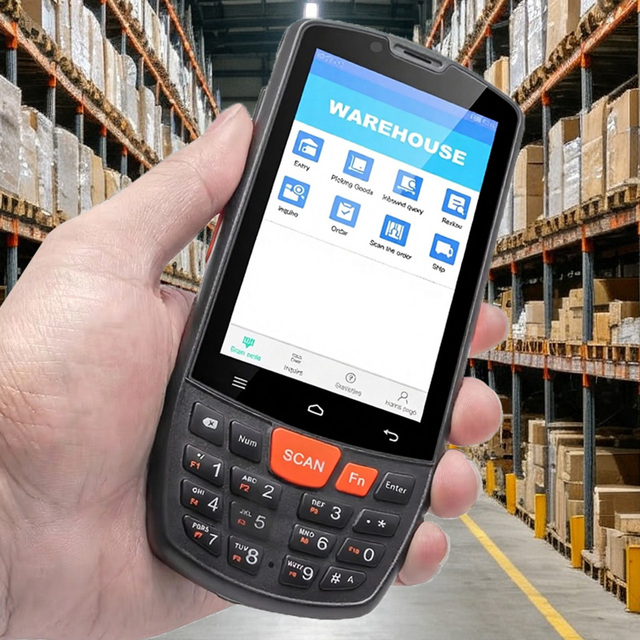 Cheap Price Handheld Rugged Android 4G Mobile PDA 1D/2D Barcode Scanner Reader Terminal Octa-core 4-Inch Display