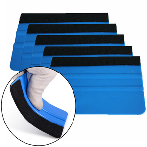 Raclette en vinyle bleu pour écran de <span class=keywords><strong>voiture</strong></span> 7,3*10CM, prix usine, pour impression de film de transfert, raclette souple en plastique et <span class=keywords><strong>feutre</strong></span> - Product Image 4