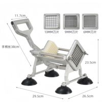 Machine à couper les légumes manuelle en acier inoxydable portable avec fonction d'aspiration - Facile à utiliser et efficace