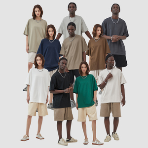 Camiseta de algodón 100% con hombros descubiertos de gran tamaño de calidad de lujo para hombre, Camiseta de punto de peso pesado con estampado de logotipo personalizado para hombre - Product Image 2