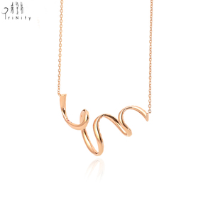 ชุดสร้อยคอเส้นโค้งใหม่ล่าสุดสร้อยคอประดับเพชรสีชมพูแซฟไฟร์ประกายเพชรธรรมชาติสร้อยคอจี้กุหลาบสีทอง18K - Product Image 2