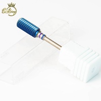3/32 "longue tige droite bleu 6.0mm grand grand baril professionnel carbure Efile sécurité forets à ongles avec chanfrein
