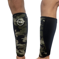 Protège-tibias réglables personnalisables avec logo, de haute qualité, et attelles de compression en néoprène pour mollets, soutien ajustable pour tibias et mollets.