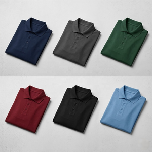 Chemises de golf <span class=keywords><strong>Rouen</strong></span> pour hommes, en coton tricoté, respirantes, anti-humidité, imprimées, décontractées, avec poche, col, manches courtes, turquoise - Product Image 3