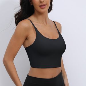 Costume de Yoga à la mode sans rail couleur unie antichoc serré coupe fixe sous-vêtements de sport Fitness Yoga porter <span class=keywords><strong>soutien</strong></span>-<span class=keywords><strong>gorge</strong></span> haut femmes - Product Image 1