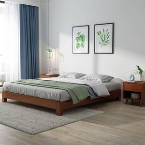Solid Wood Platform <b>Bed</b> 1.8M <b>Floor</b> Standing Double Bedroom Furniture Durable Support Structure - Product Image 2