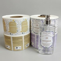 Étiquette de bouteille de shampoing nacrée de luxe, autocollant brillant personnalisé pour emballage de soins capillaires