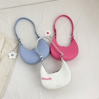 Sac à main demi-lune tendance pour femme, best-seller 2026, sac sous le bras de haute qualité, bandoulière unique, en PU avec fermeture éclair