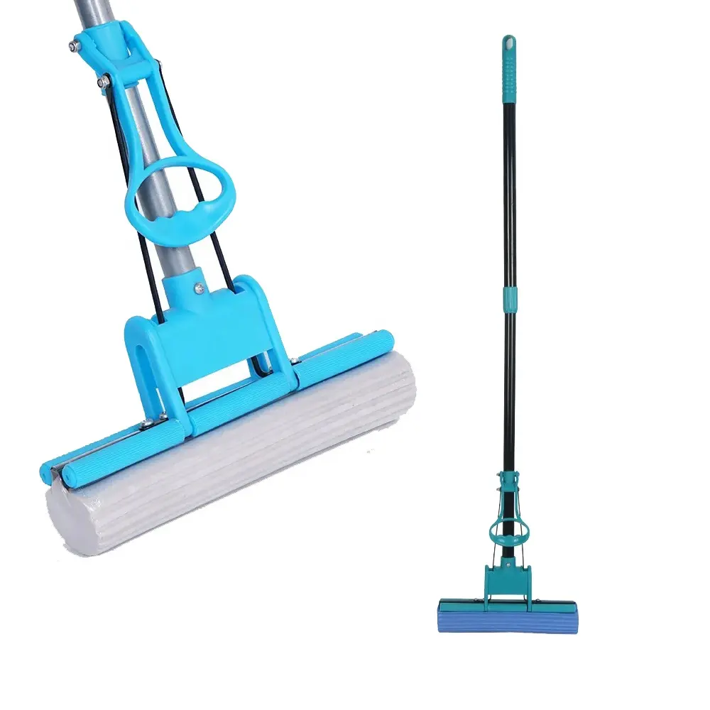 Easy Clean Telescopic Magic Super Pva Folding Sponge Mop Floor Cleaning Tools Water Absorbing Mop Pva