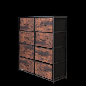 Modern Living Room Fabric <b>Cabinets</b> with MDF & Stainless Steel 8 Drawers Freestanding Durable Design - Product Image 4