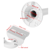 Carcasa Interior Aleación de aluminio Soporte universal para cámara CCTV Soporte para interior y exterior Accesorios de monitoreo