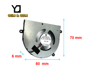YiJie DBU80060S 5V 노트북 CPU 팬 80x70x6mm 4400RPM 5.9CFM 노트북 냉각 팬 - Product Image 1
