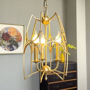Custom Copper Brass Round Lantern <b>Light</b> Retro Vintage Brass Birdcage Loft Kitchen Island Pendant <b>Lights</b> - Product Image 1