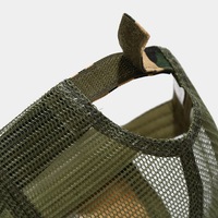 Proveedor chino Gorras de béisbol de camuflaje desgastadas con parche de logotipo bordado Sombrero de camionero personalizado y ala curva con malla