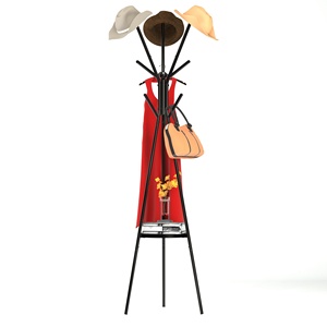 Entryway Furniture Industrial Wooden Metal Hall Tree New Design Floor Metal <strong>Corner</strong> <strong>Coat</strong> Rack Hanger <strong>Stand</strong> With Storage Shelves - Product Image 4