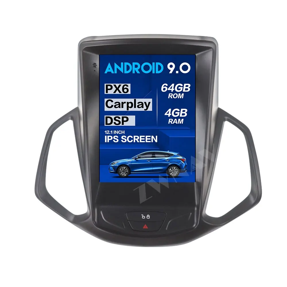 Android 9,0 4G + 64GB reproductor de Radio para coche GPS de navegación Multimedia reproductor de DVD para Ford Ecosport 2013 - 2018