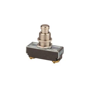 Interruptor de Botón Pulsador SPST NC con Actuador de Latón Niquelado 10A 125/250 VCA y Terminal de Tornillo - Product Image 2