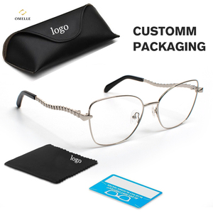 컴퓨터 사용을위한 OMELLE 남성용 골든 메탈 안티 블루 라이트 안경 광학 프레임 Lunette 팜므 도매상 - Product Image 5