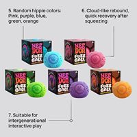 Needoh Vente en gros de peluches anti-stress en forme de visage souriant, boîte à pression douce et mystérieuse, adaptée aux enfants et aux adultes